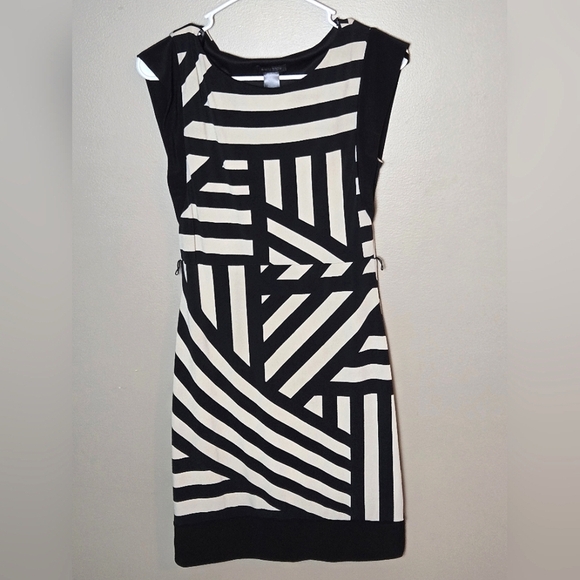 Women's Bisou Bisou Geometric Stripe Bodycon Minin Dress, Size 4 - Picture 1 of 2